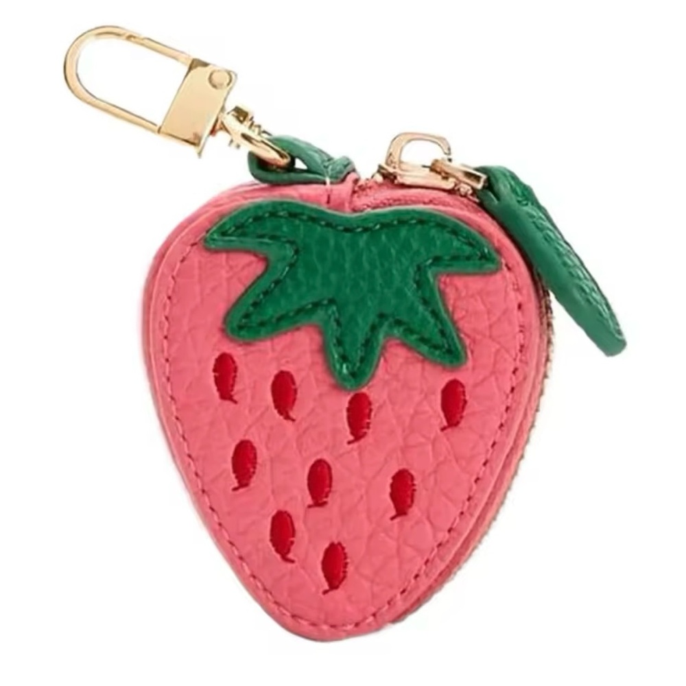 Pink Strawberry Keychain Accessory - Picture 2 of 7